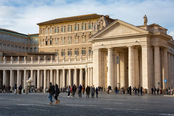 Vatikan Şehri Ocak 2019 Vatikan Daki Aziz Peter Meydanı Bazilikası — Stok fotoğraf