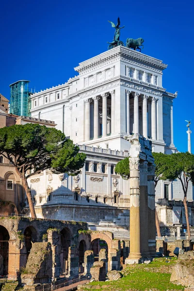 Architektura Památníku Vittorio Emanuele Římě Itálie — Stock fotografie