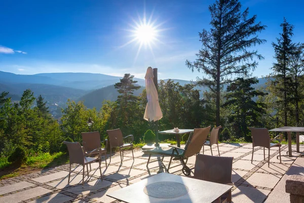 Bellissimo Scenario Estivo Della Terrazza Sui Monti Karkonosze Polonia — Foto Stock