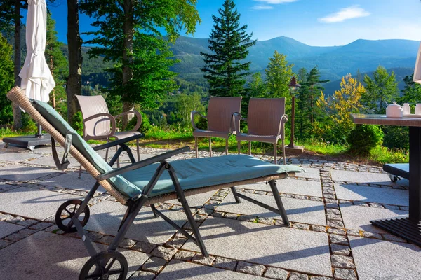 Beau Paysage Été Terrasse Des Montagnes Karkonosze Pologne — Photo