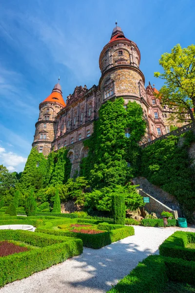 Walbrzych Πολωνία Σεπτεμβρίου 2020 Όμορφη Αρχιτεκτονική Του Κάστρου Ksiaz Στην — Φωτογραφία Αρχείου