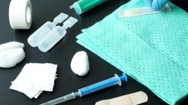 Tıbbi şırınga ve uyuşturucu. Sağlık. Tıbbi çevre.