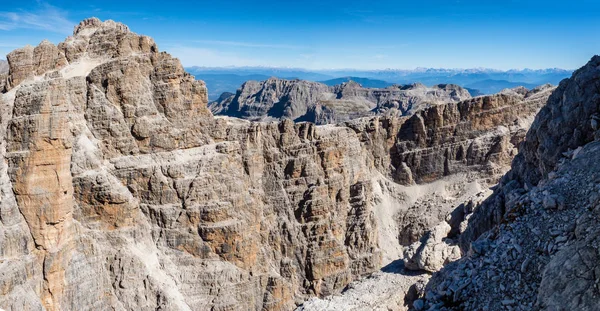 Панорамний Вид Знамениті Вершини Доломітів Брента Трентіно Італія — стокове фото