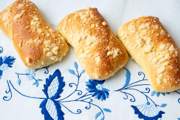 Pães Doces Caseiros Pastelaria Fresca — Fotografia de Stock