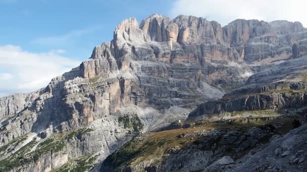 Krajobraz Góry Dolomity Włochy Podróż Przygoda Koncepcja Alpy Dolomity — Wideo stockowe