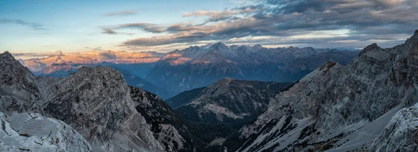 Vista Panorâmica Dos Famosos Picos Montanha Das Dolomitas Brenta Trentino — Fotografia de Stock