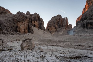 Brenta Dolomites gündoğumu ışık, İtalya, Avrupa'nın
