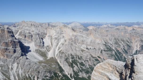 Picos Montanha Torno Montanha Tofana Rozes Montanha Das Dolomitas Perto — Vídeo de Stock