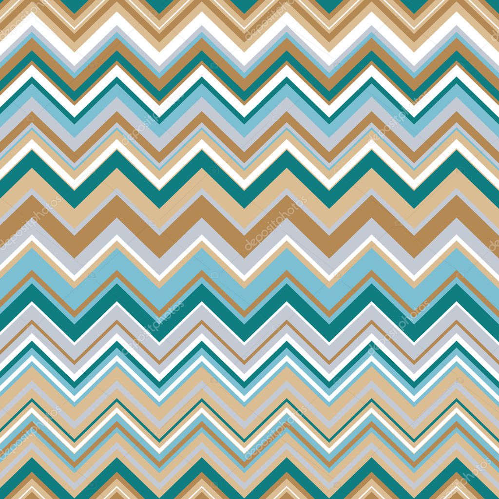 zigzag abstract background in beige, grey, cyan colours