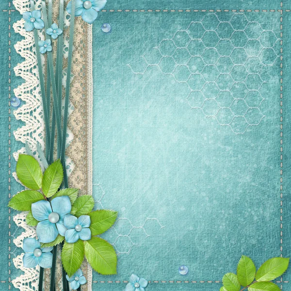 Blue vintage background for album cover or page — Stock Photo, Image