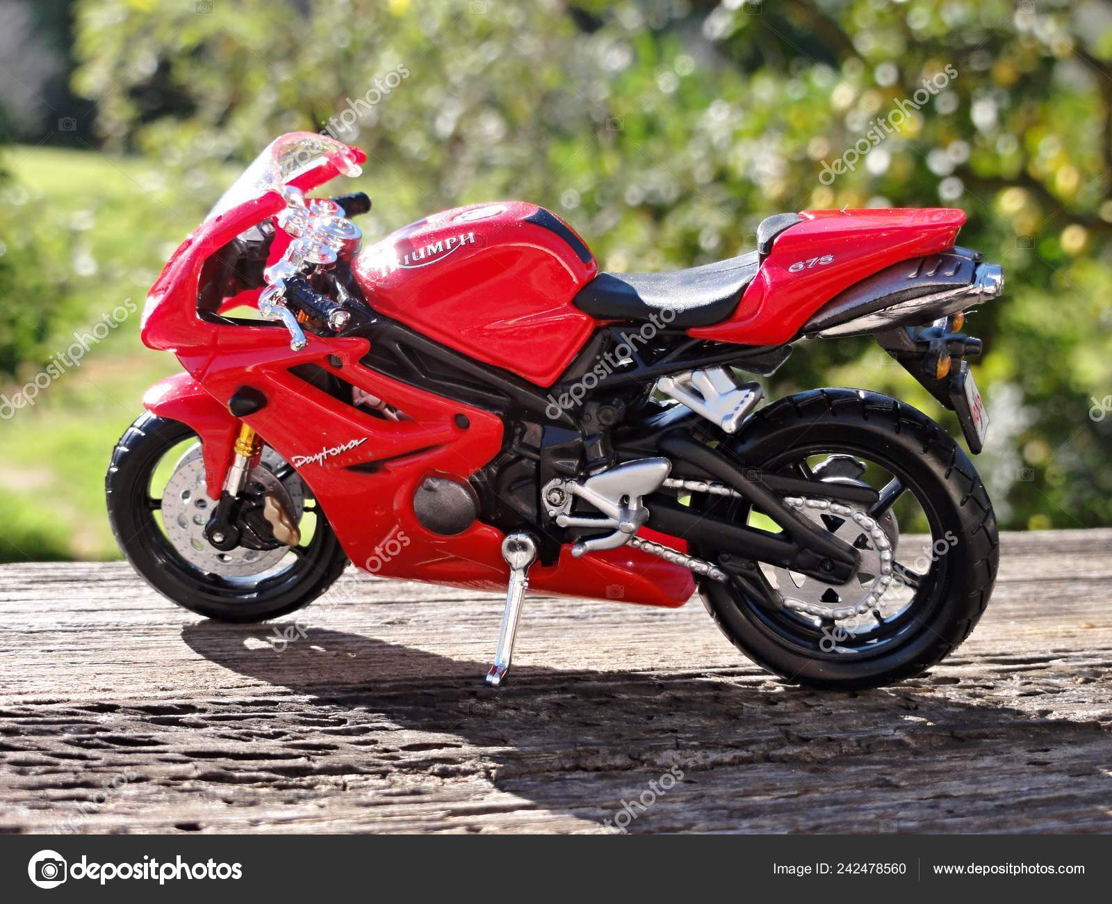 Great Triumph Daytona 675 Model Motorbike Nature Stock Editorial