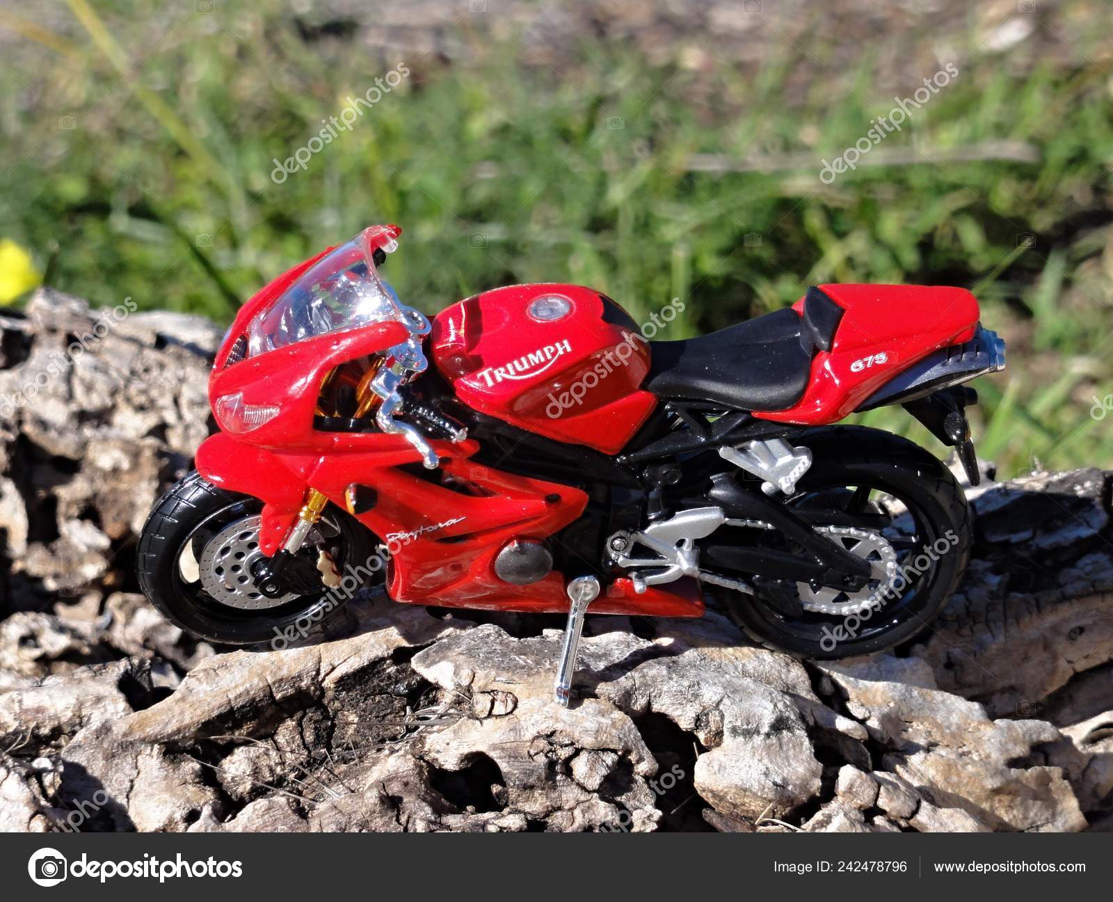 Great Triumph Daytona 675 Model Motorbike Nature Stock Editorial