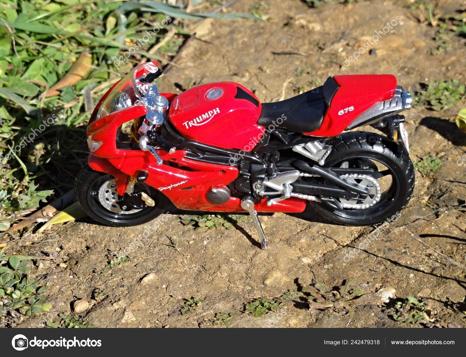Great Triumph Daytona 675 Model Motorbike Nature Stock Editorial