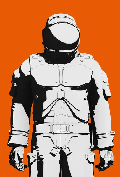 Чёрно-белый космический костюм астронавта — стоковое фото