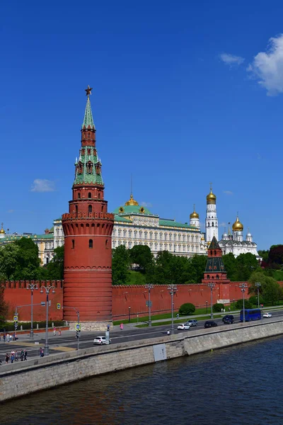 Kremlin Embankment Spring Moscow Russia — Stock Photo, Image