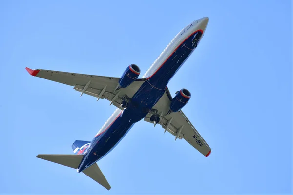 谢列梅捷沃 俄罗斯 5月09日 2018 波音737航空公司 Aeroflot — 图库照片