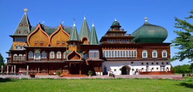 Moscow, Rusya Federasyonu - 22 Mayıs. 2018. Alexei Mikhailovich palace, Çar Kolomenskoye içinde