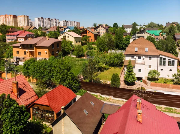 Vista Aldea Rural Cerca Moscú Desde Parte Superior Rusia — Foto de Stock