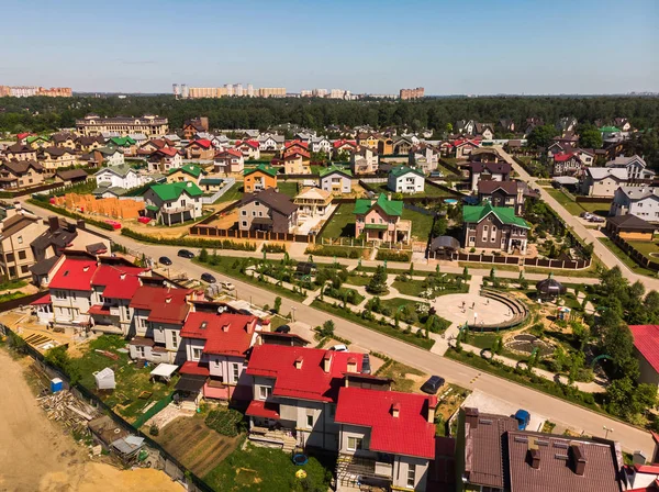 Vista Aldea Rural Cerca Moscú Desde Parte Superior Rusia — Foto de Stock