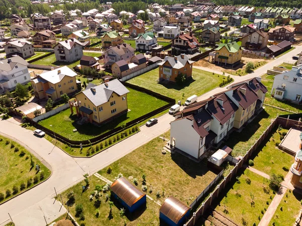 Vista Aldea Rural Cerca Moscú Desde Parte Superior Rusia — Foto de Stock