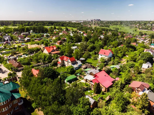 Draufsicht Auf Ein Ländliches Haus Der Region Moskau Russland — Stockfoto