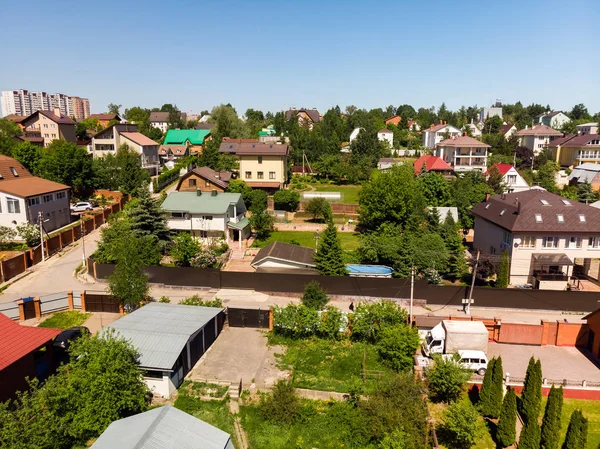 Vista Superior Una Casa Rural Región Moscú Rusia — Foto de Stock