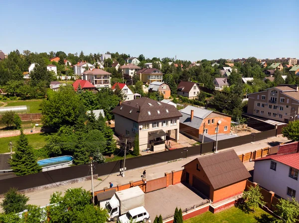 Vista Aldea Rural Cerca Moscú Desde Parte Superior Rusia — Foto de Stock