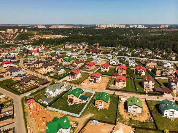 Vista Aldea Rural Cerca Moscú Desde Parte Superior Rusia — Foto de Stock