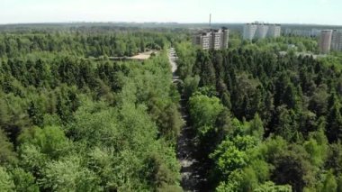 Ekolojik Zelenograd idari bölge Moskova Rusya'da temiz