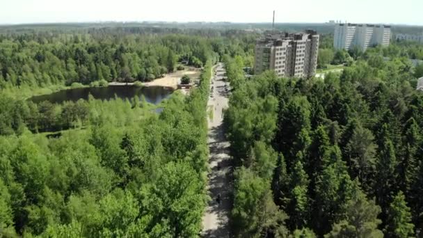 Екологічно чисті Зеленоград ліхтарів в Росії — стокове відео