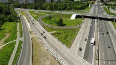 Üstten görünüm yol Kavşağı'nda Moskova, Rusya Federasyonu