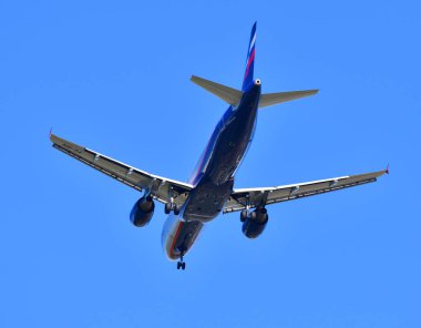 Sheremetyevo, Rusya Federasyonu - 16 Mayıs. 2018. airbus a320 bir havayolu şirketi Aeroflot
