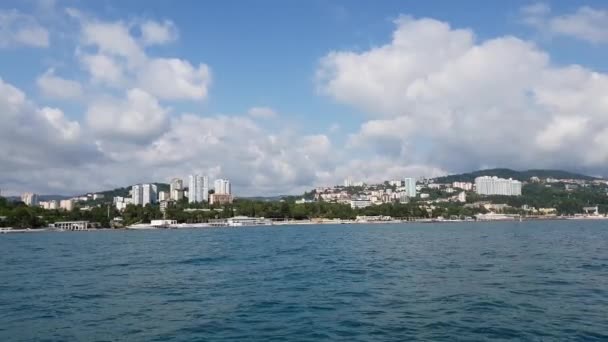 Vista de Sochi do Mar Negro, Rússia — Vídeo de Stock