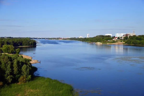 Rivière Oka Confluent Rivière Moskva Russie — Photo