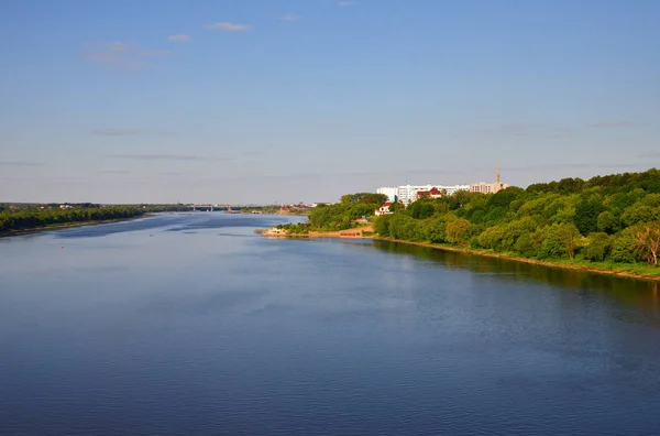 Oka Rivier Aan Samenvloeiing Van Moskva Rivier Rusland — Stockfoto