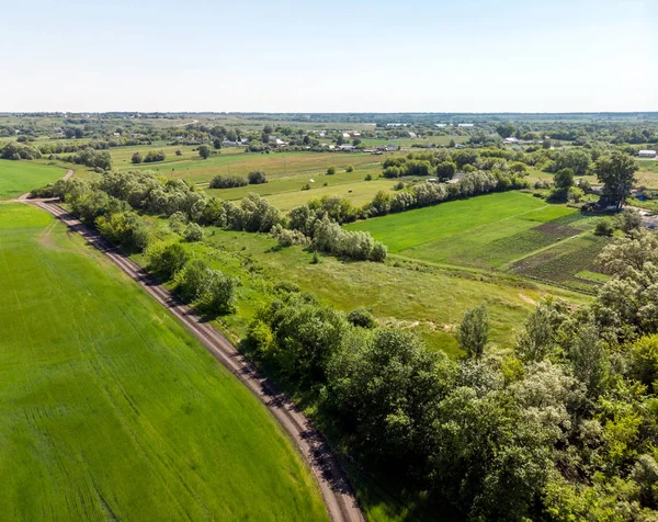 yukarıdan kırsal Rusya'da Lipetsk bölgesinde yaz aylarında görüntülemek