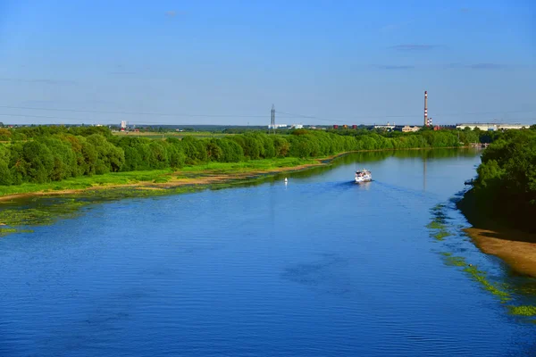 Der Fluss Semeslawka Woskresensk Russland — Stockfoto