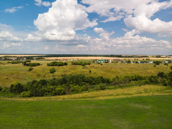 Rusya, üstten görünüm alanı olan kırsal manzara