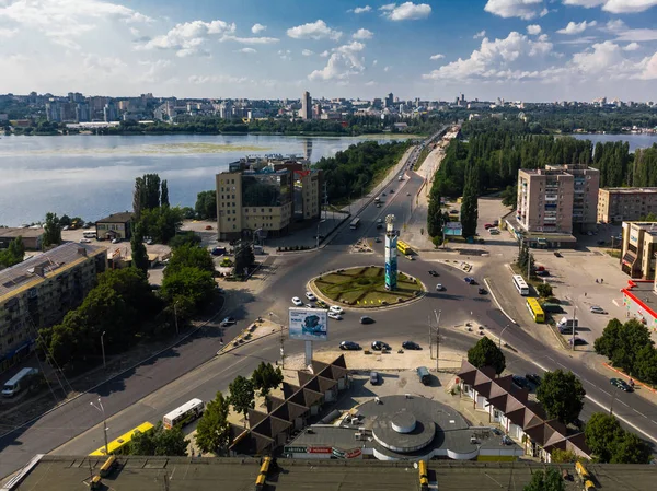 Lipetsk Federacja Rosyjska Sie 2018 Widok World Square Rzeki Woroneż — Zdjęcie stockowe