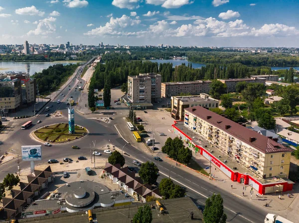 利佩茨克 俄罗斯 8月5日 2018 从上面看世界广场和沃罗涅日河 — 图库照片