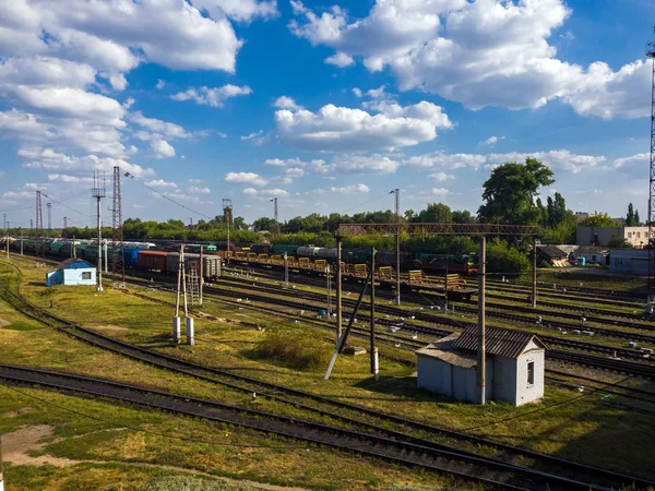 Gryazi Rusya Federasyonu Ağustos 2018 Navlun Tren Stasyonu Gryazi Volgograd — Stok fotoğraf