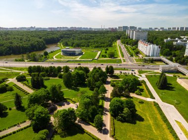 Dan yukarıda Zelenograd Rusya Merkez Avenue'de görüntülemek