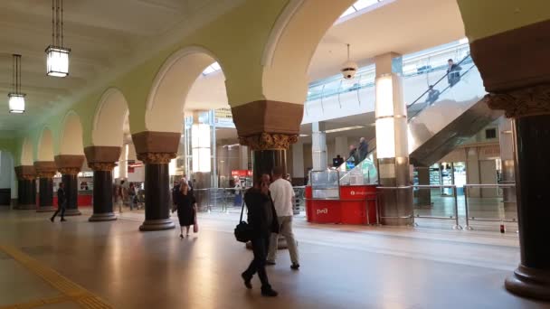 Moscou, Rússia - 21 de maio. 2018. Interior da estação de Yaroslavl — Vídeo de Stock