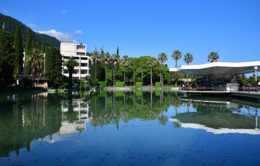 Yeni Athos, Abhazya - 3 Haziran. 2018. bir Seaside Park Su birikintisi