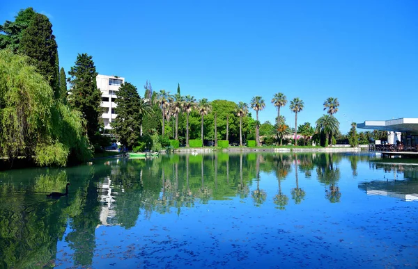 Stagno Parco Sul Mare New Athos Abkhazia — Foto Stock