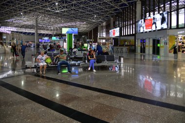 Sochi, Rusya Federasyonu - 6 Haziran. 2018. bekliyor salonda Adler Uluslararası Havaalanı