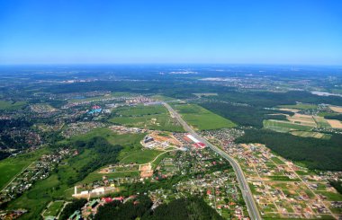 uçaktan Moscow region'ın güneyine görüntülemek