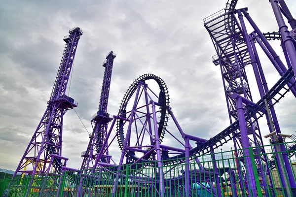 Attraction Roller Coaster Shot — Stock Photo, Image