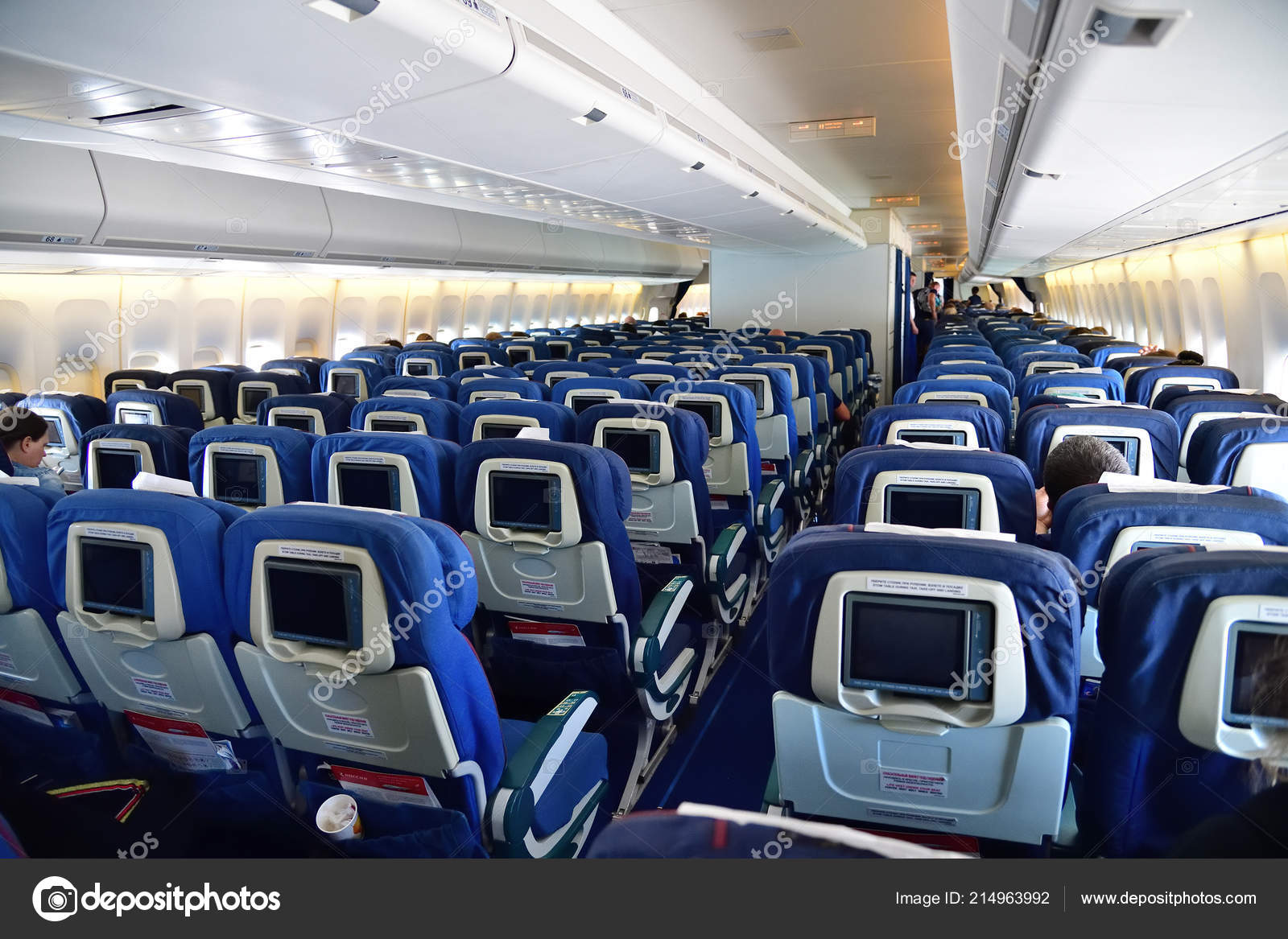 Moskau Russland Juni 2018 Kabine Von Einem Flugzeug Boeing