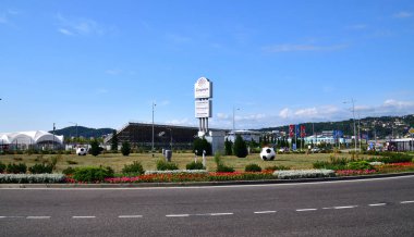 Sochi, Rusya Federasyonu - 6 Haziran. 2018 bilgi Stela Olimpiyat Avenue alanında